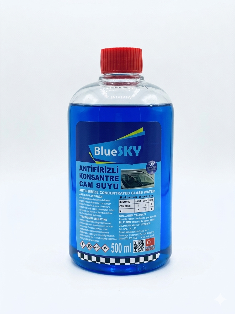 Bluesky -30 500 ML Kışlık Cam Suyu