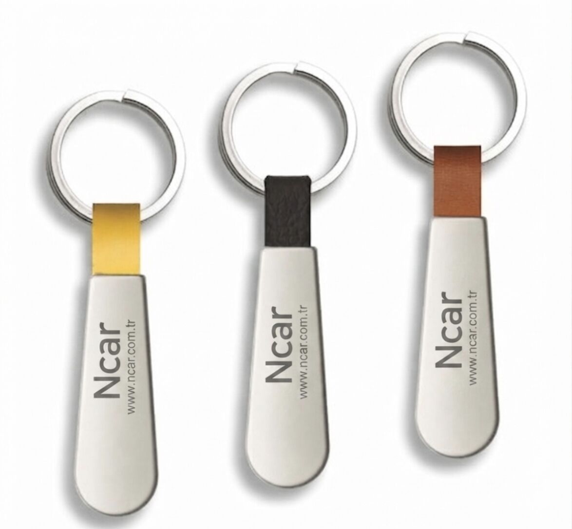 Ncar Anahtarlık Deri Mat Metal (005)