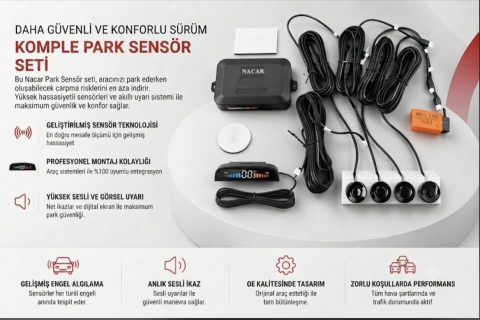 Ncar Göstergeli İkazlı Park Sensörü 19-22 mm